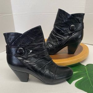 Miz Mooz TWEEZER Heeled Leather Ankle Booties